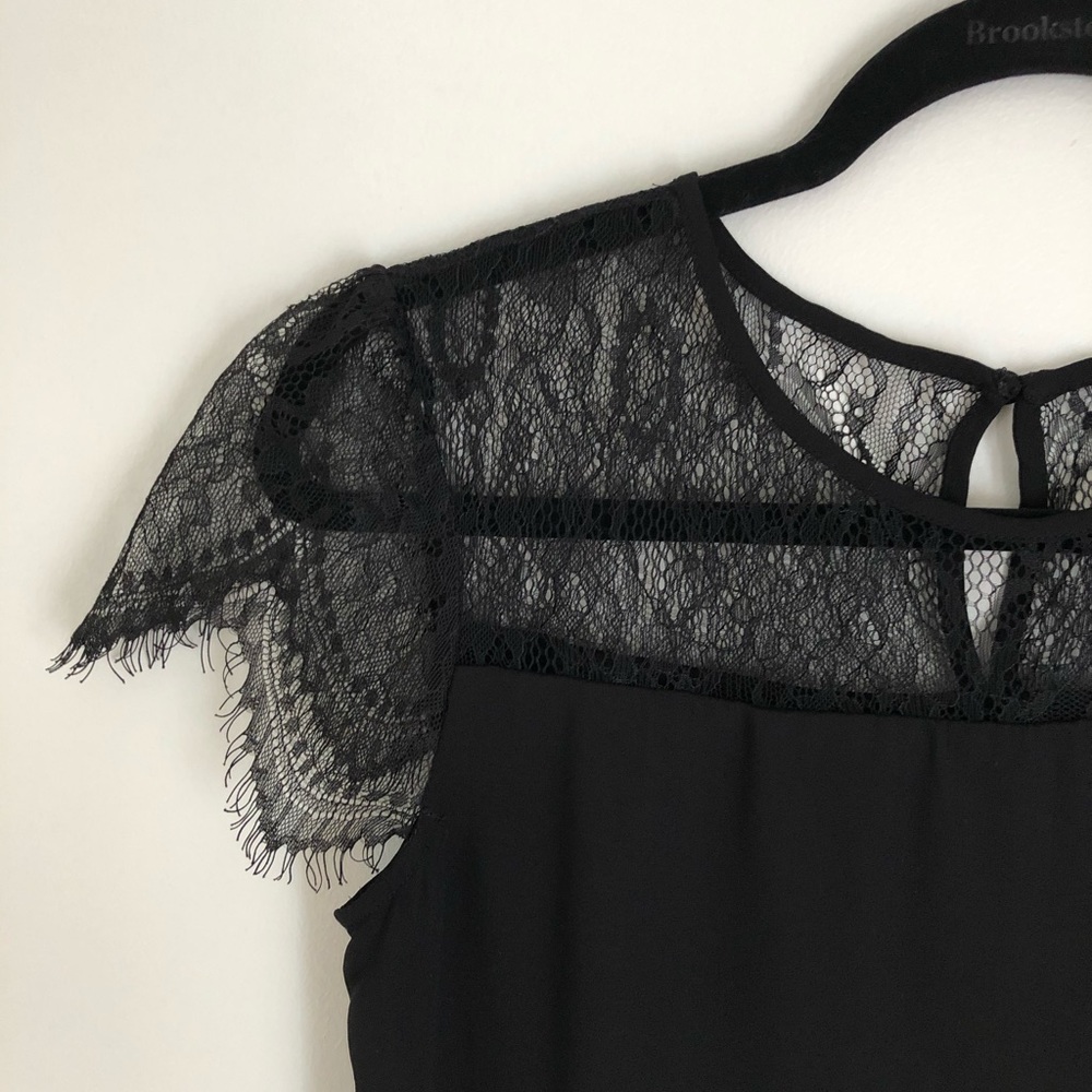 Romantic black lace top